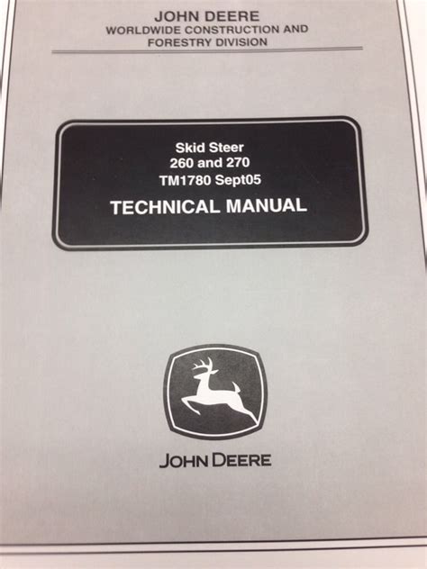 john deere 260 skid steer service manual pdf|jd 260 skid steer review.